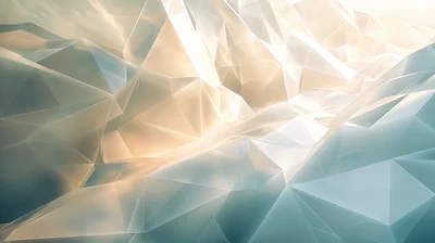 Midjourney - restarting again, abstract, polygon, mathematical, eerie, pure, minimalist, joyful, hopeful