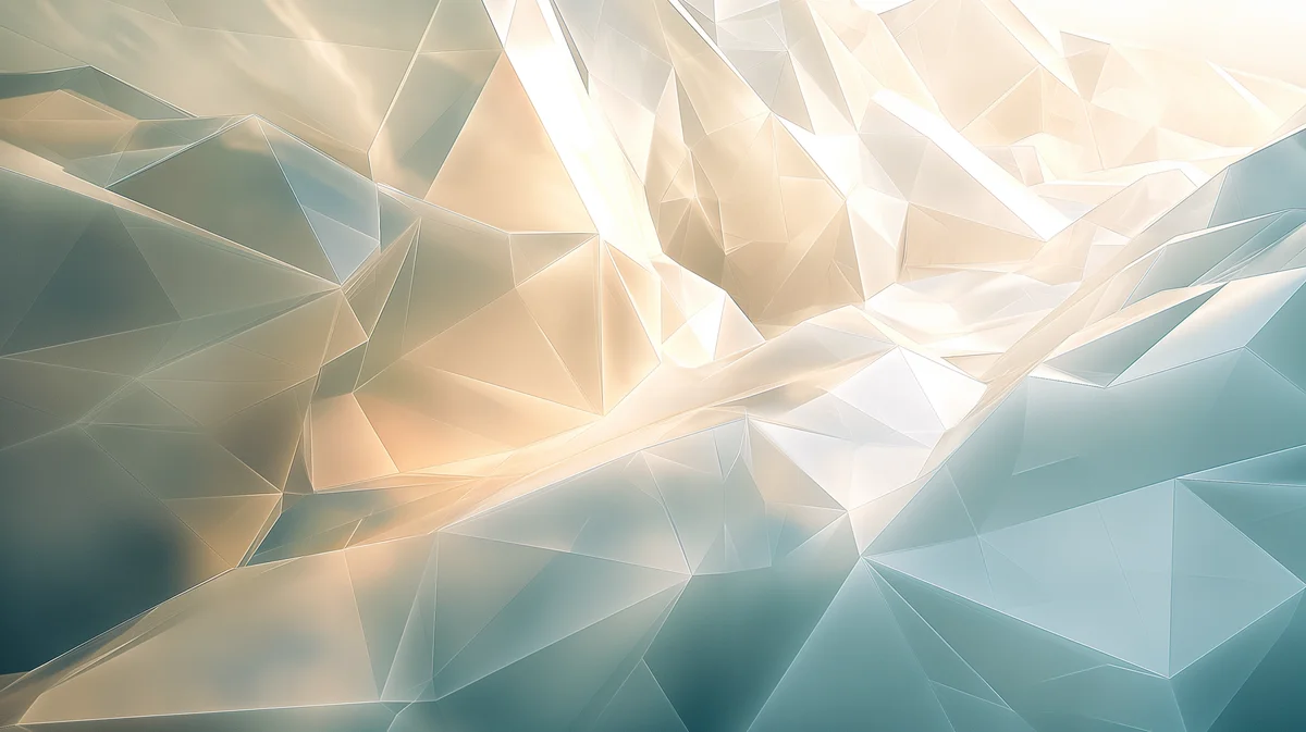 Midjourney - restarting again, abstract, polygon, mathematical, eerie, pure, minimalist, joyful, hopeful